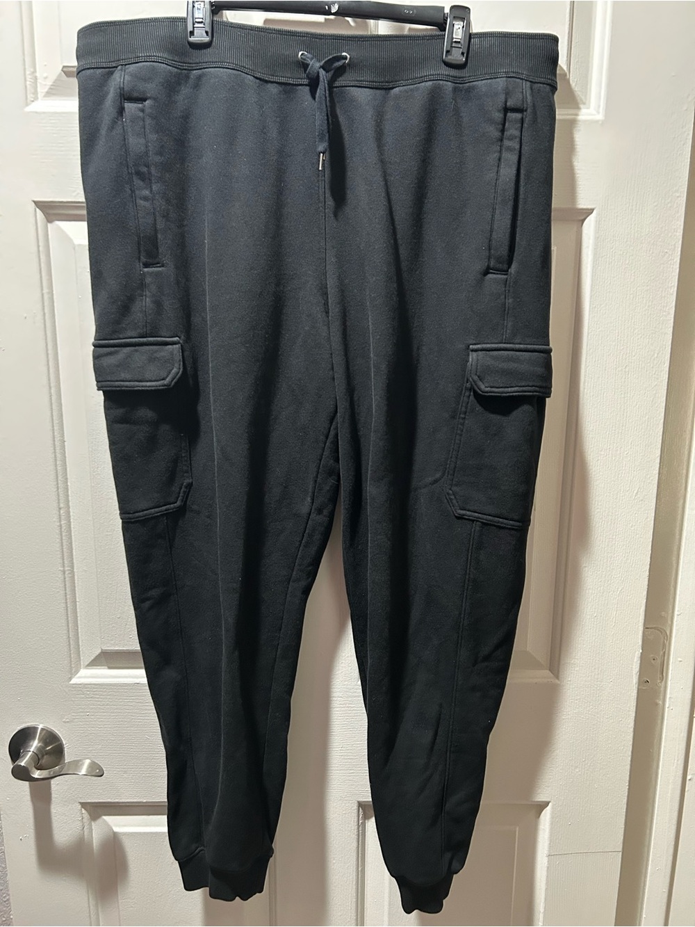 Duluth Trading Co Men’s Black Cargo Jogger Sweatpants Size XL